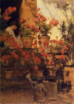 Childe Hassam Geraniums china oil painting image